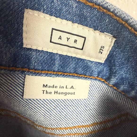 AYR The Hangout Merci Beaucoup High Rise Boot Cut Denim Blue Jeans Size 27S - Picture 8 of 9